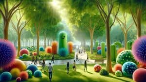 Green space and microbe health